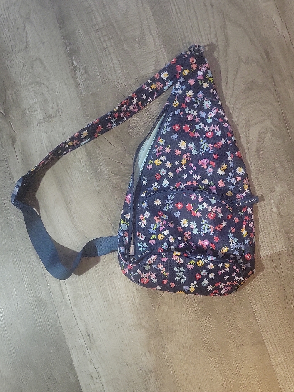 Vera Bradley Navy Multicolor Floral Sling Crossbody